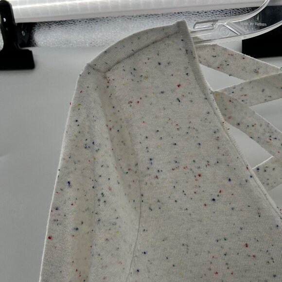 It's Our Time Women's Lightweight Sweater Criss Cross Back Speckled Sz Small New - Picture 5 of 9